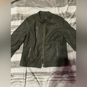 J2 green faux leather jacket